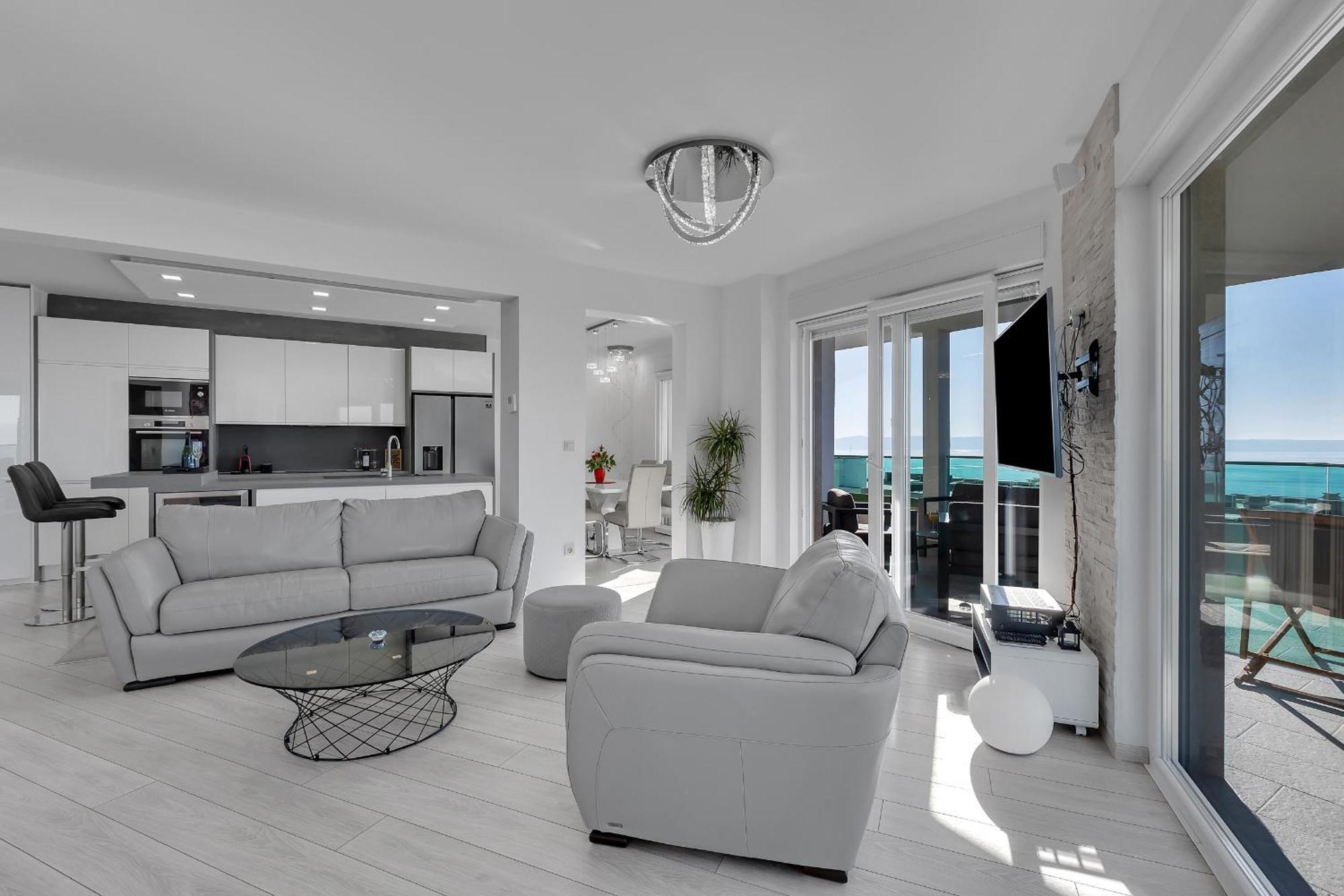 Appartamento Exclusive Penthouse Big Blue With Private Jacuzzi Makarska Esterno foto